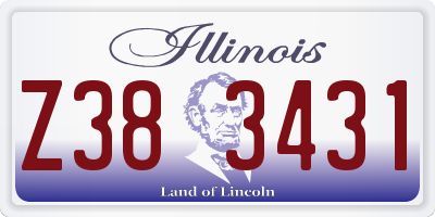 IL license plate Z383431