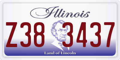 IL license plate Z383437