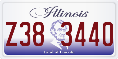 IL license plate Z383440