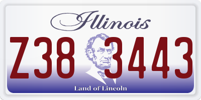 IL license plate Z383443