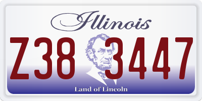 IL license plate Z383447