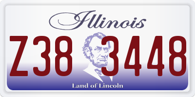 IL license plate Z383448