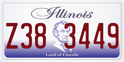 IL license plate Z383449