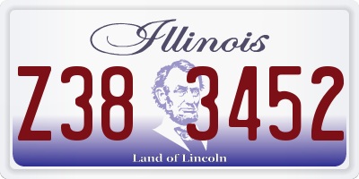IL license plate Z383452