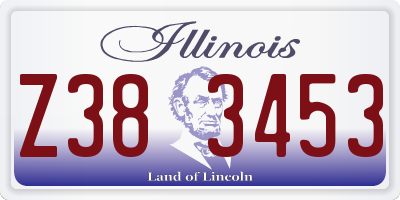 IL license plate Z383453