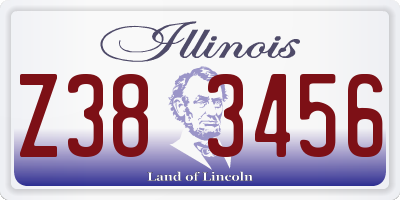 IL license plate Z383456