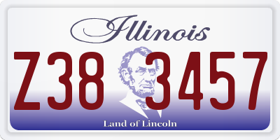 IL license plate Z383457