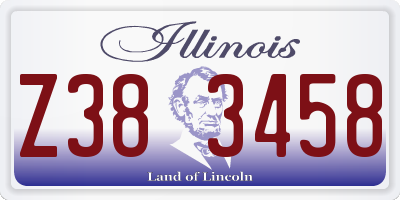 IL license plate Z383458