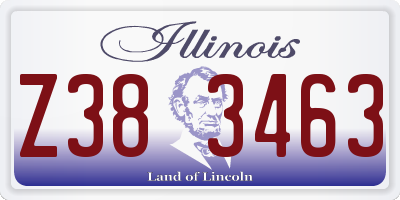 IL license plate Z383463
