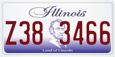 IL license plate Z383466