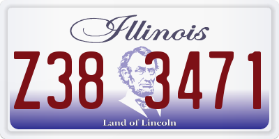 IL license plate Z383471