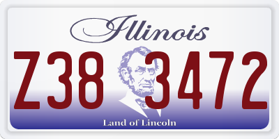IL license plate Z383472
