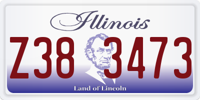 IL license plate Z383473