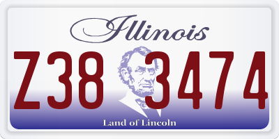 IL license plate Z383474