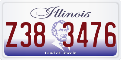 IL license plate Z383476