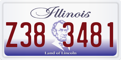 IL license plate Z383481