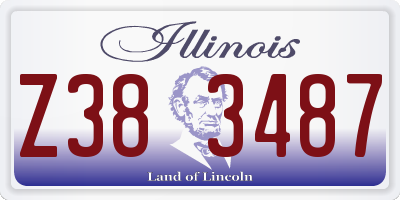 IL license plate Z383487