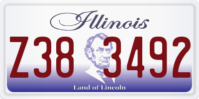 IL license plate Z383492
