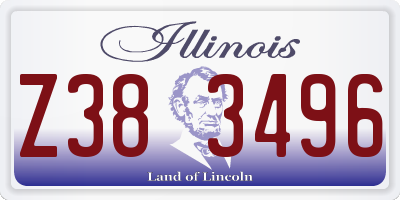 IL license plate Z383496