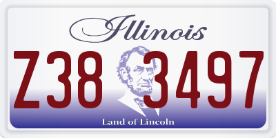 IL license plate Z383497