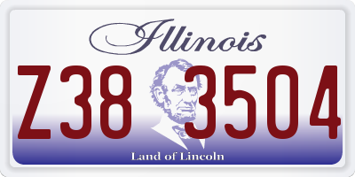 IL license plate Z383504
