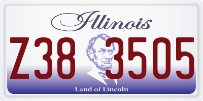 IL license plate Z383505