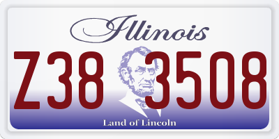 IL license plate Z383508