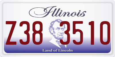 IL license plate Z383510