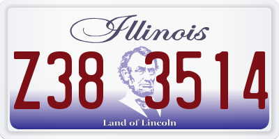 IL license plate Z383514