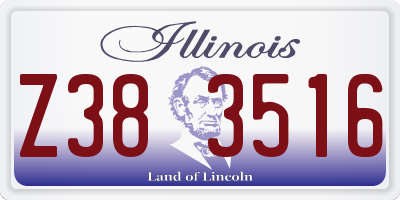 IL license plate Z383516