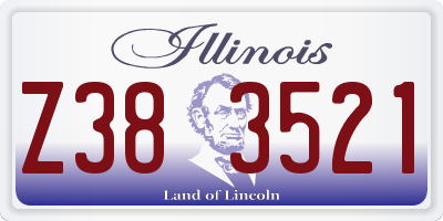IL license plate Z383521