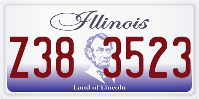 IL license plate Z383523