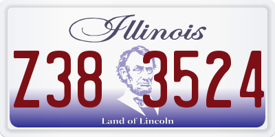 IL license plate Z383524