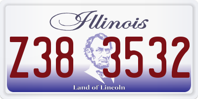 IL license plate Z383532