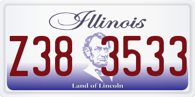 IL license plate Z383533