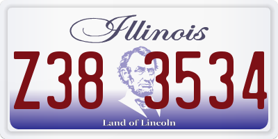 IL license plate Z383534