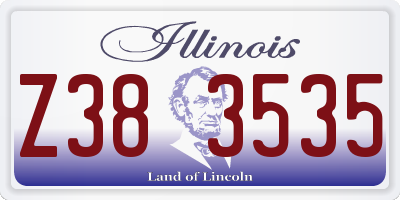 IL license plate Z383535