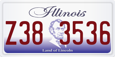 IL license plate Z383536