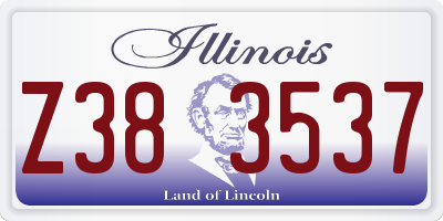 IL license plate Z383537