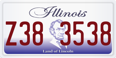 IL license plate Z383538