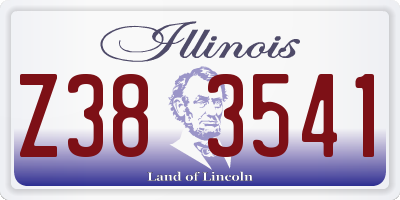 IL license plate Z383541