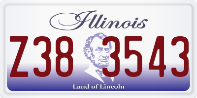 IL license plate Z383543