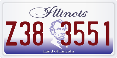 IL license plate Z383551