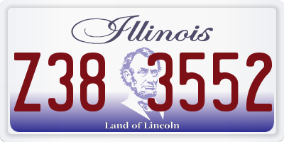 IL license plate Z383552