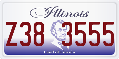 IL license plate Z383555