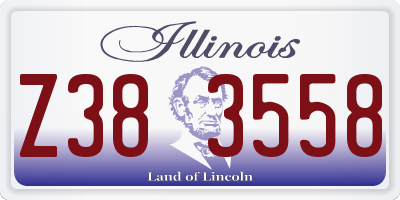 IL license plate Z383558