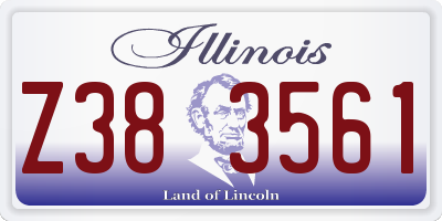 IL license plate Z383561