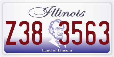 IL license plate Z383563