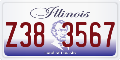IL license plate Z383567