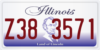 IL license plate Z383571